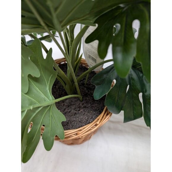 Threshold Faux philodendron in basket faux house plants set of 2 18" tall 7" pot - Picture 3 of 5